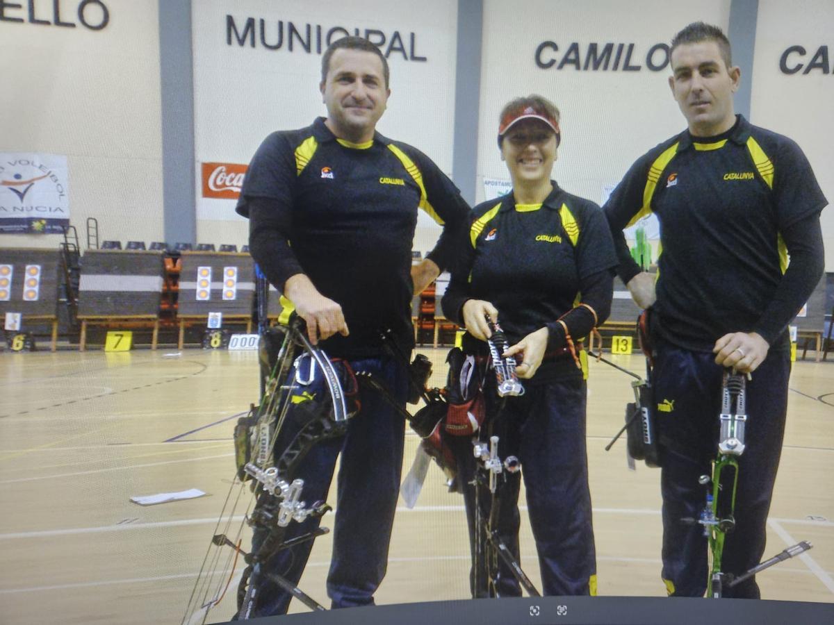 Elena Garcia, al centre, en una competició amb la Selecció Catalana.