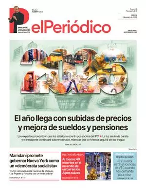 La portada de EL PERIÓDICO del 2 de enero de 2026