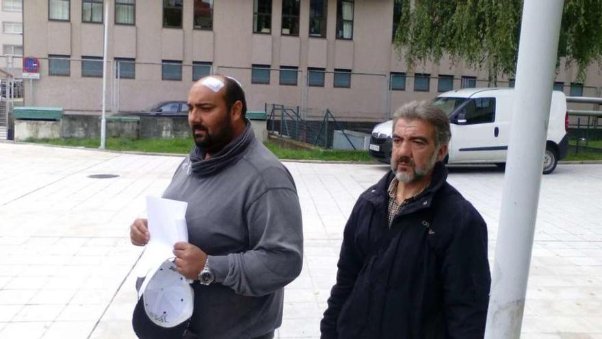 Sinaí Giménez, a la salida de los juzgados de Vigo, dias después de la reyerta de Cangas.