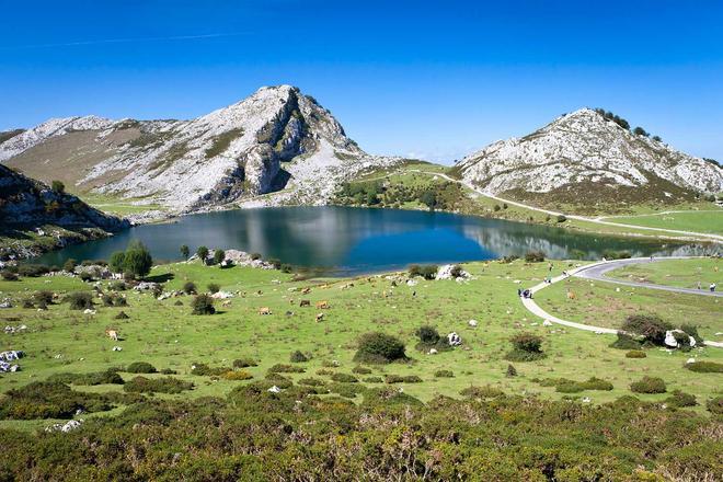 Lago Enol, lago de Covadonga, Asturias