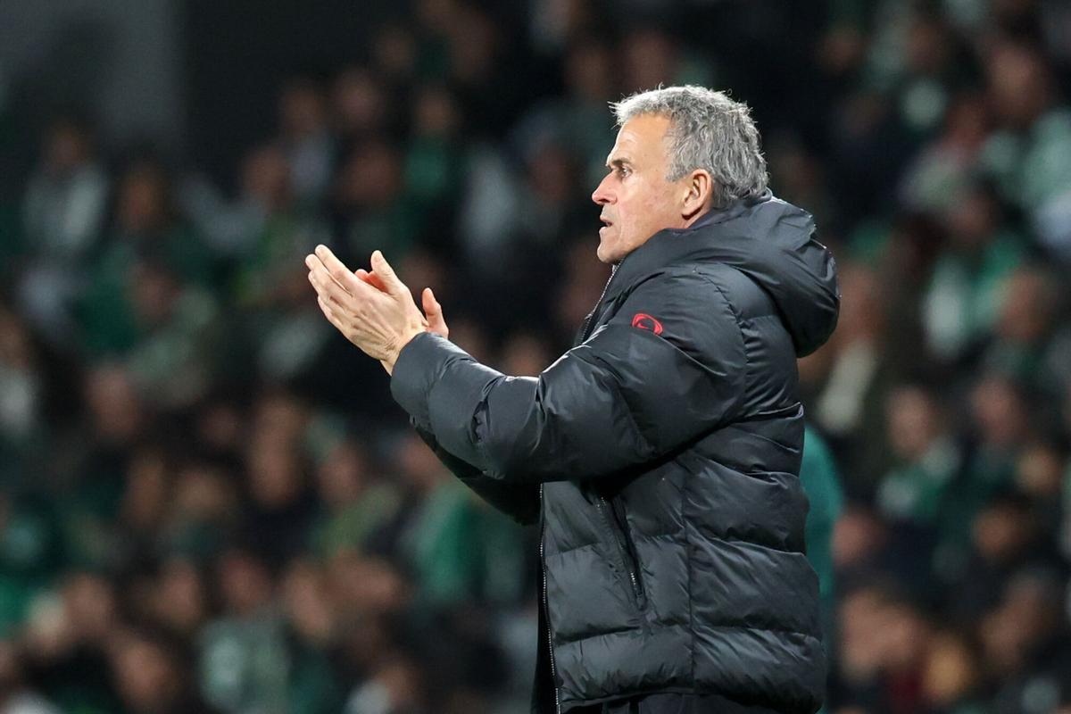 Luis Enrique, durante un partido