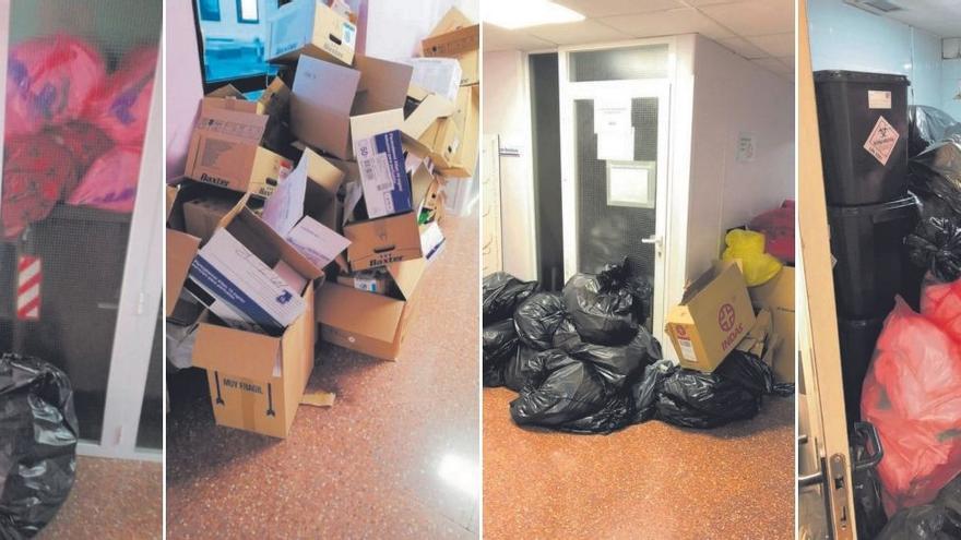 La basura se acumula en el Hospital Vega Baja tras una semana de huelga