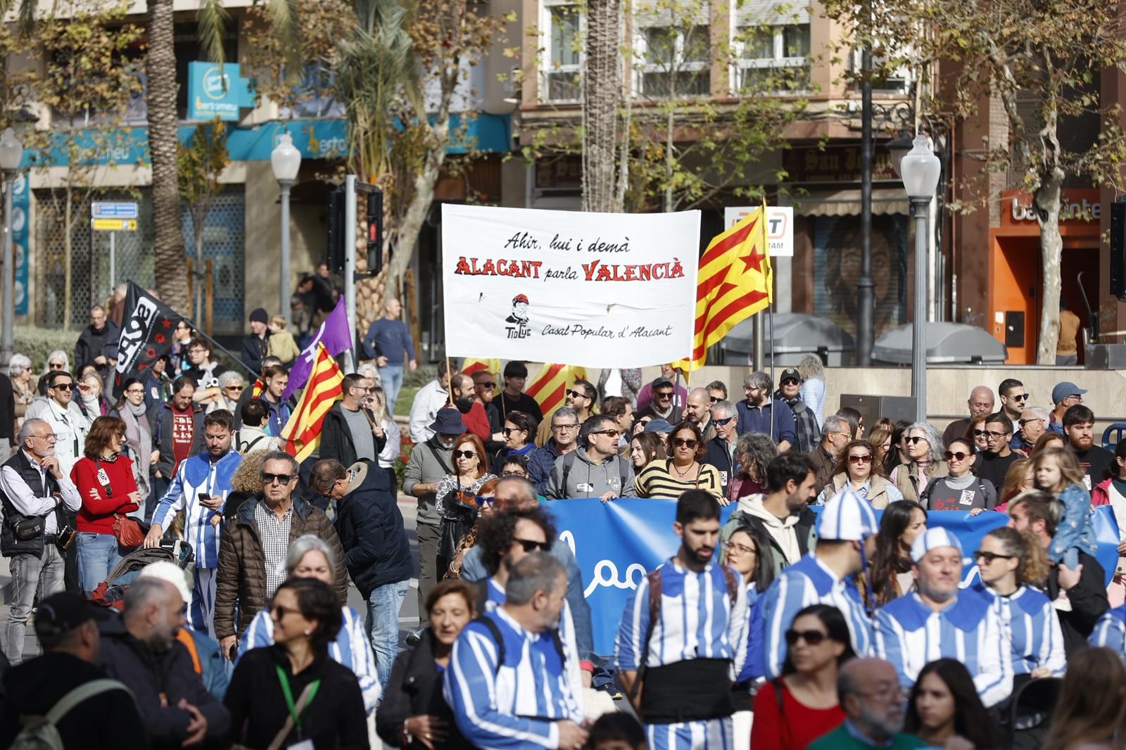 La manifestación 'Defensem la llengua, som País Valencià', en imágenes