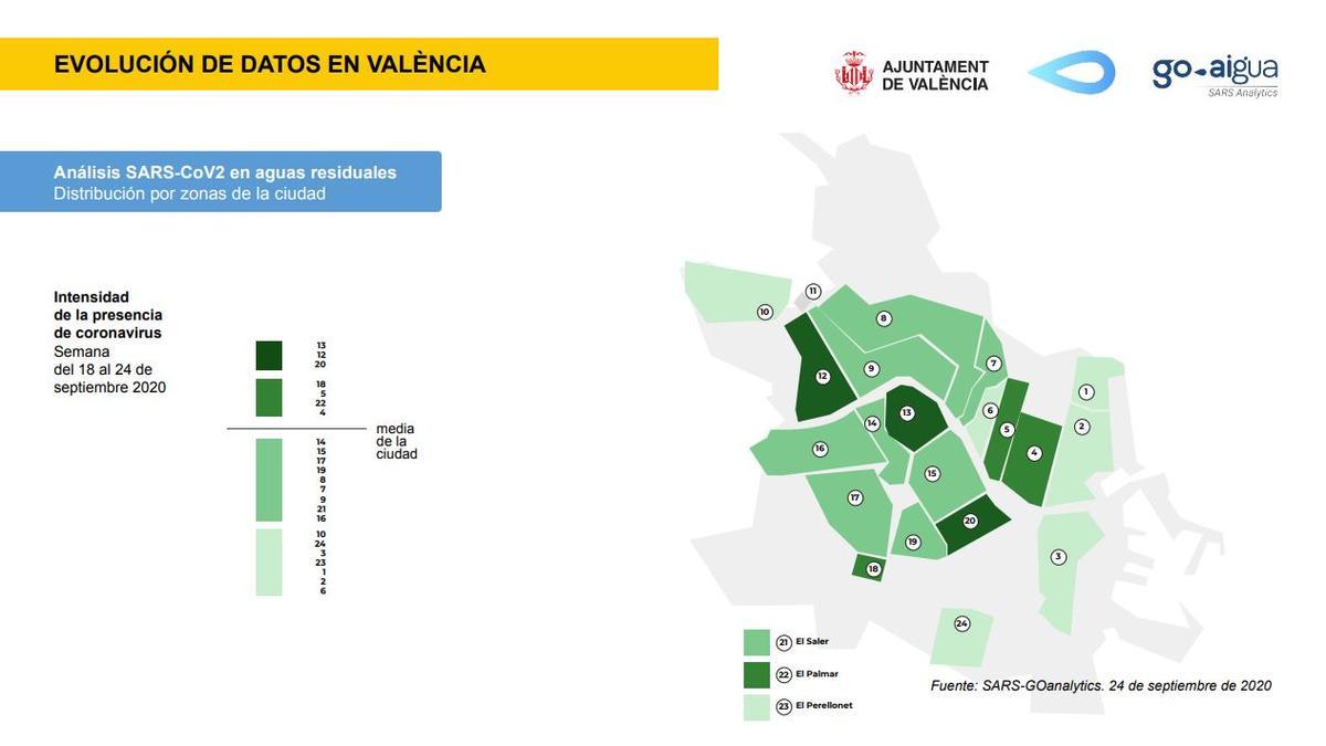 Los barrios más afectados por el coronavirus en València