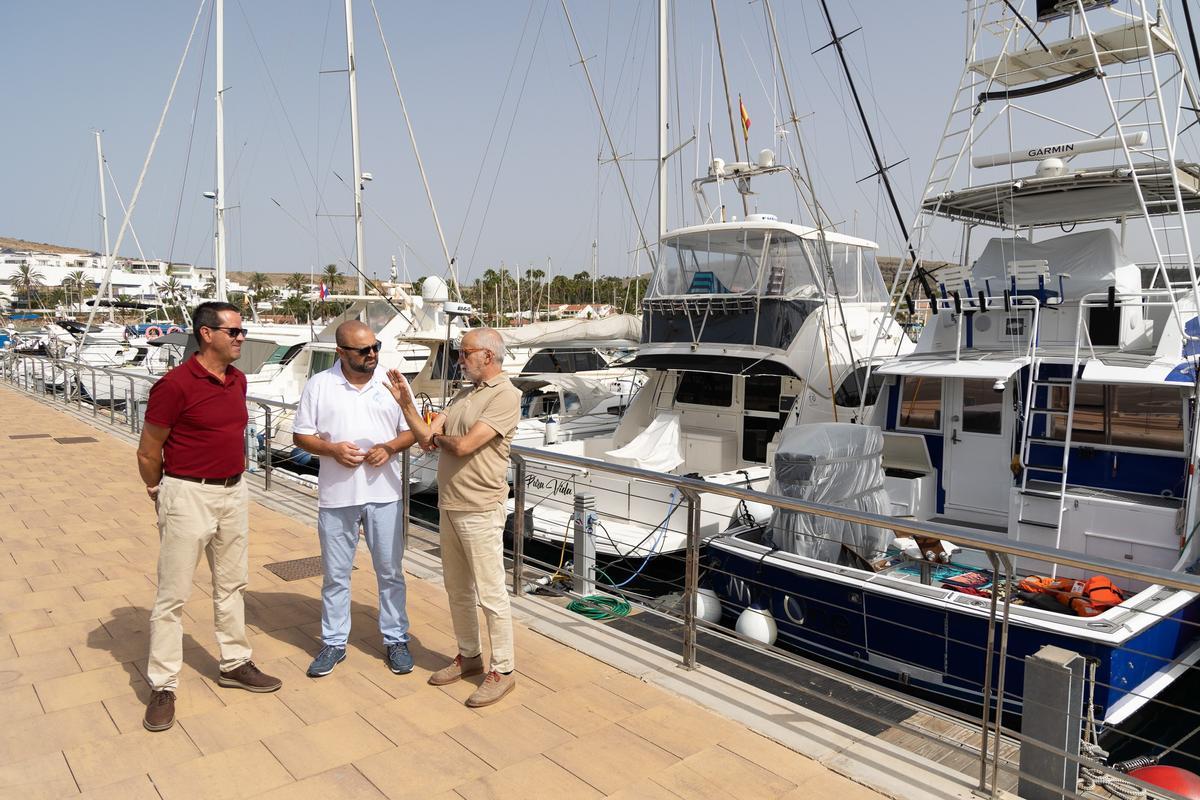 Imagen de la presentación del certamen de pesca de altura en Mogán.