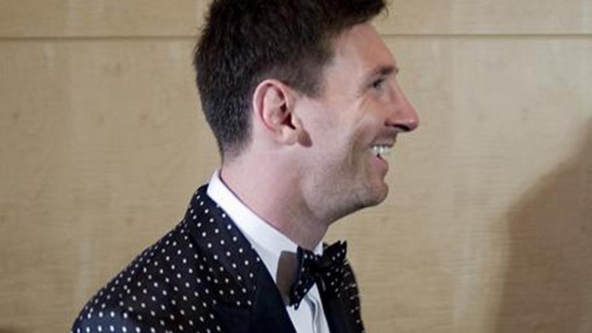 Leo Messi, antes de comenzar la gala