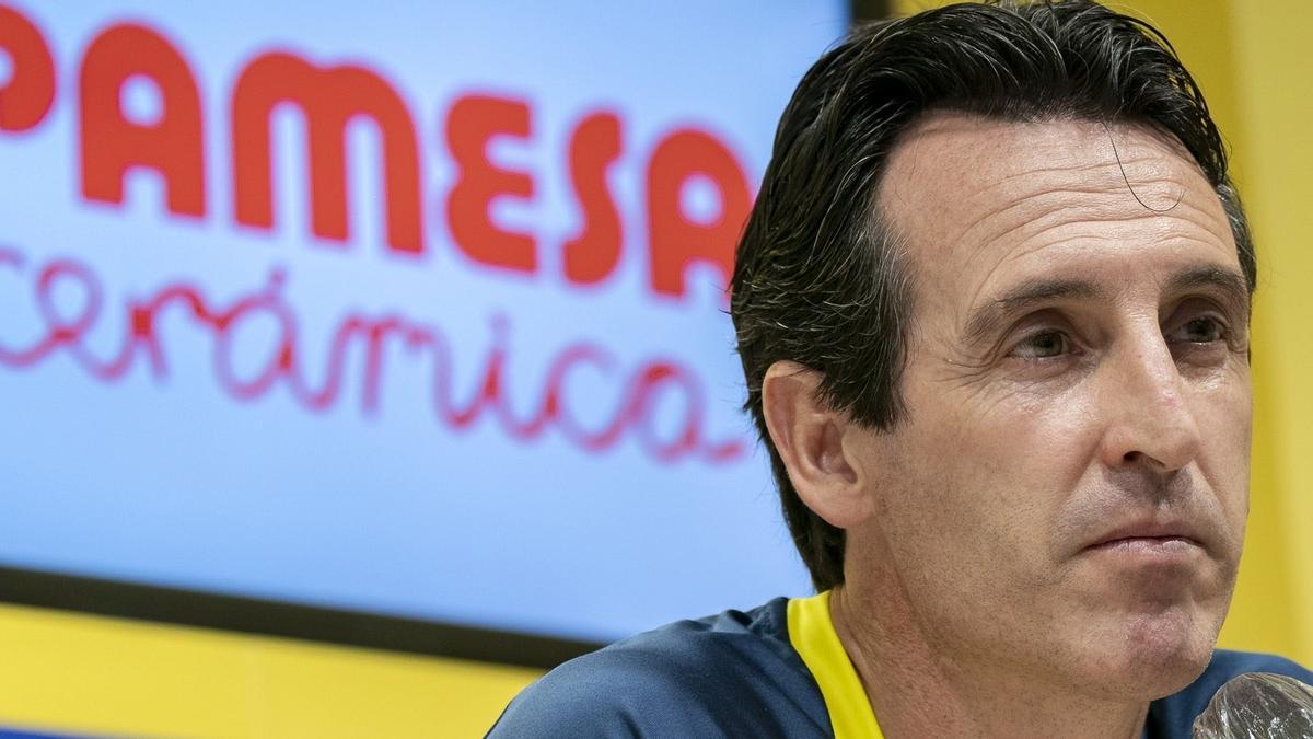 El entrenador del Villarreal CF, Unai Emery, en rueda de prensa