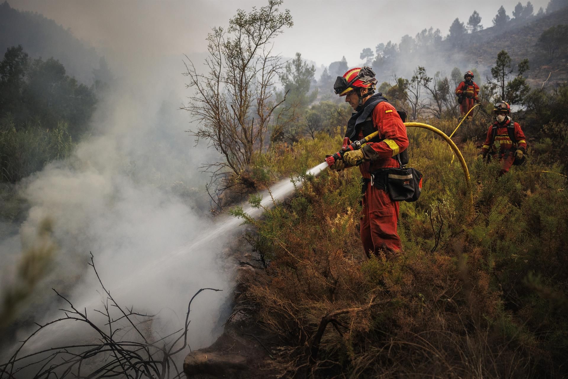 Espectaculares imágenes del incendio en Bejís