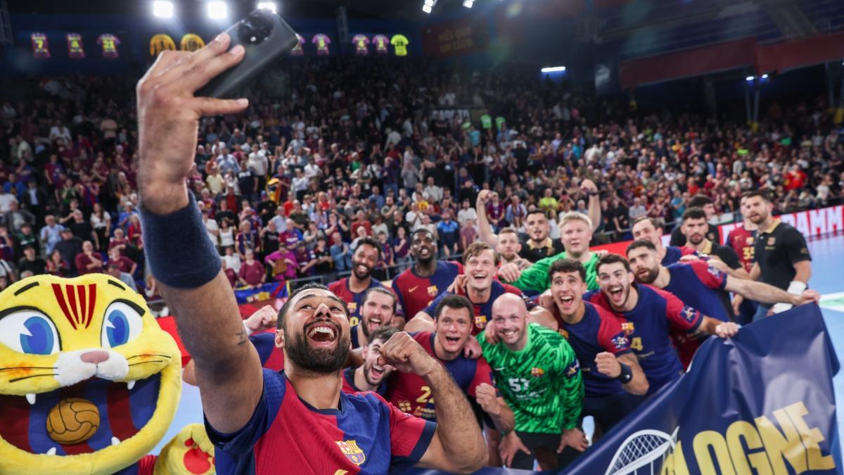 Fiesta azulgrana tras lograr el billete para Colonia