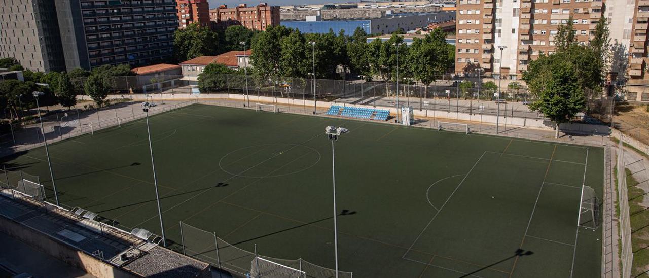 El campo de fútbol del UE Sants.