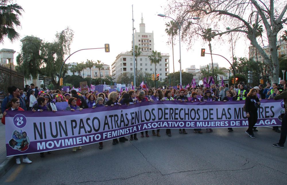 Manifestaciones por el 8M en Málaga