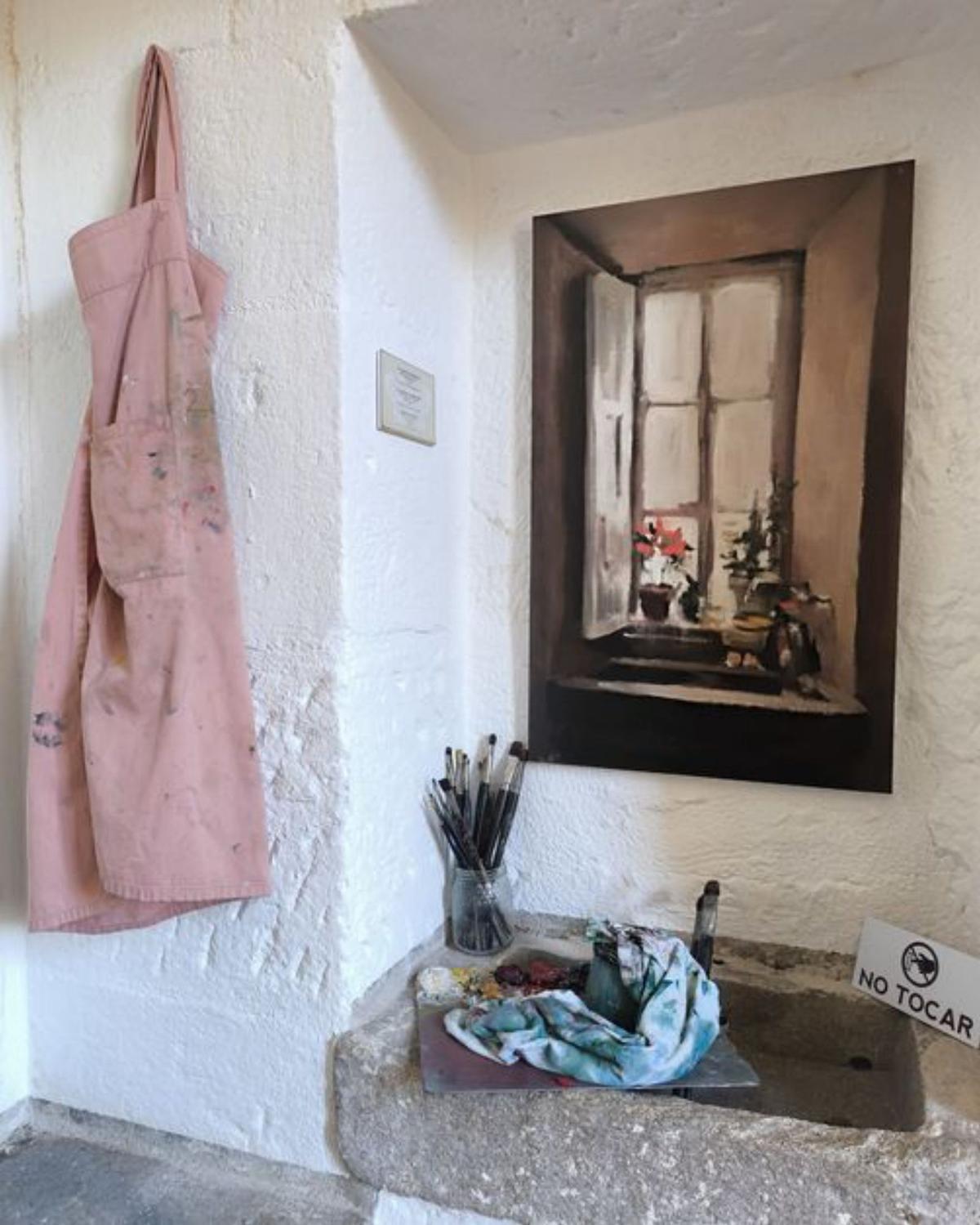 12, 13 e 14 - Imaxes das súas paletas e pinceis. | // MAREIRAS