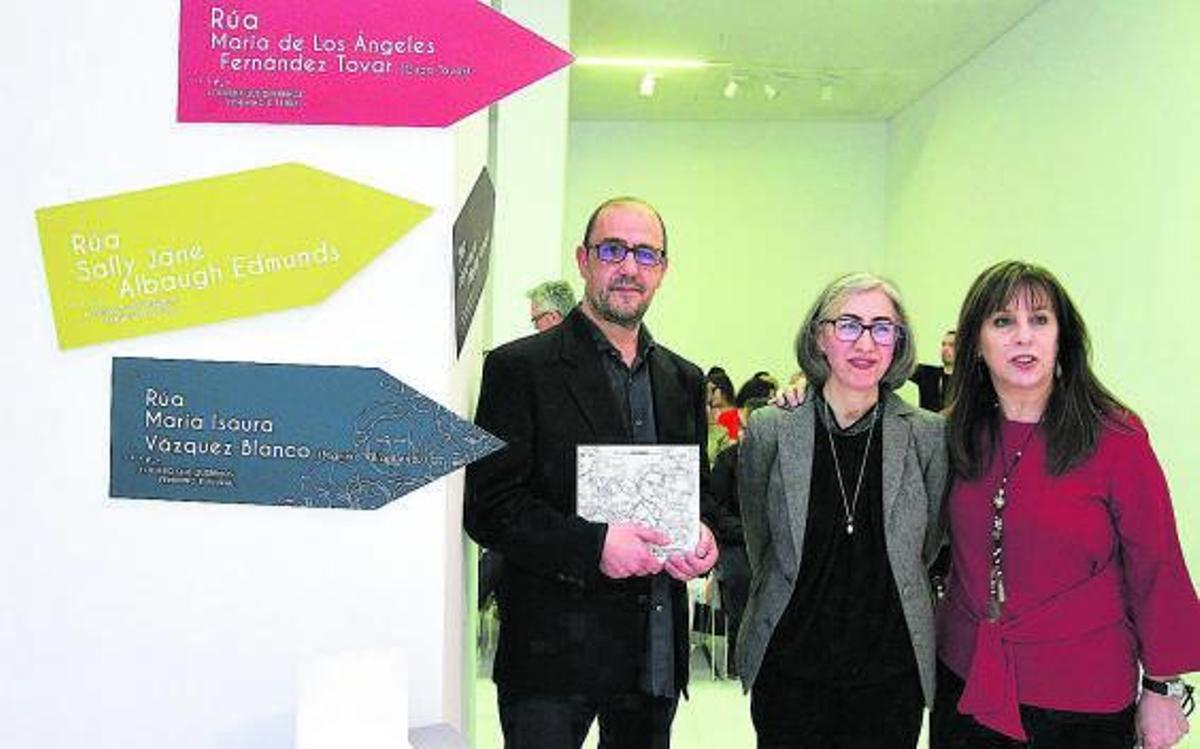 José Antonio Feijoo, Rosa María Cid Galante y María Elena de Jesús, autores del proyecto.   | // IÑAKI OSORIO