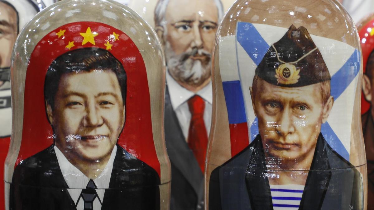 Representación de Xi Jinping y Vladimir Putin.