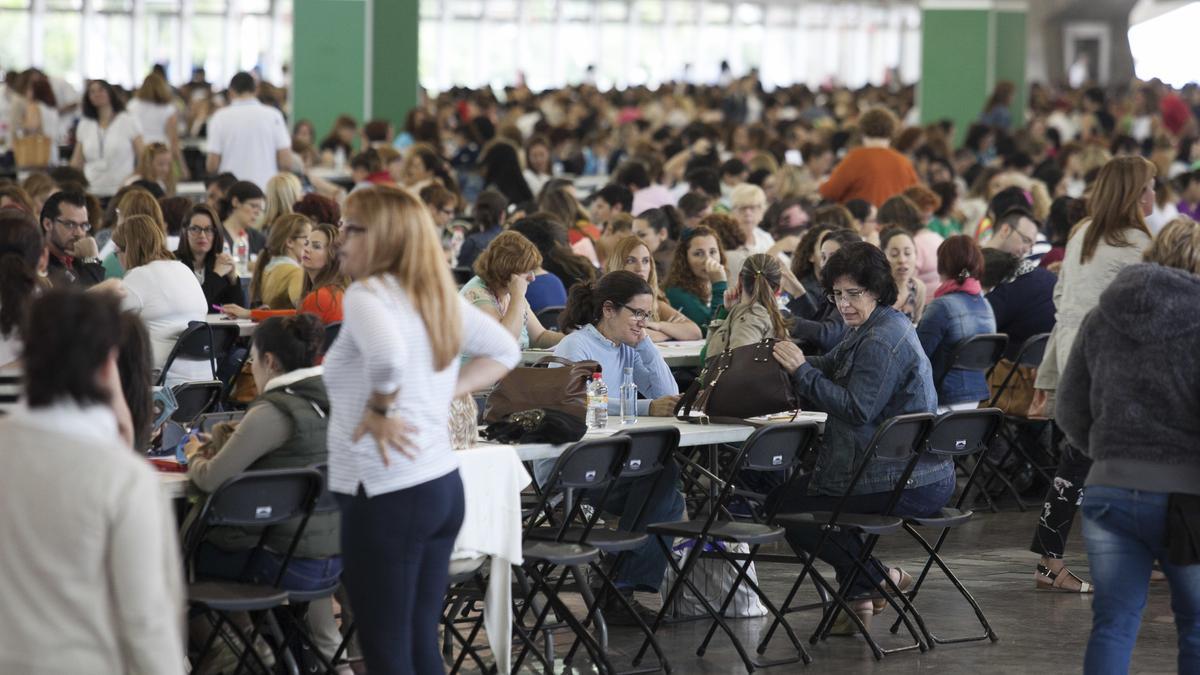 Celebración de unas oposiciones anteriores del Gobierno de Canarias.