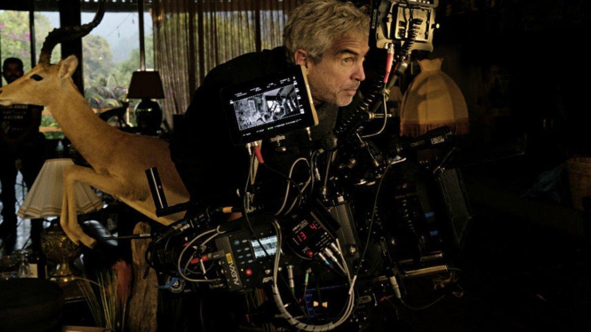 Alfonso Cuarón, en el rodaje de 'Roma'