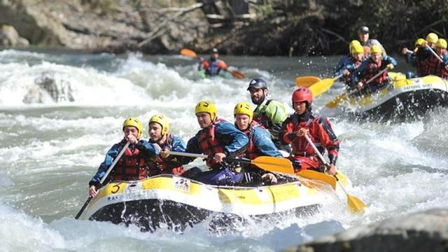 Descenso por el río Noguera Pallaresa, el pasado miércoles.