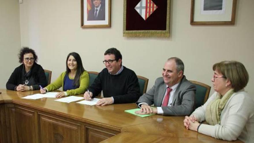 La signatura del conveni amb el Servei Català del Trànsit.