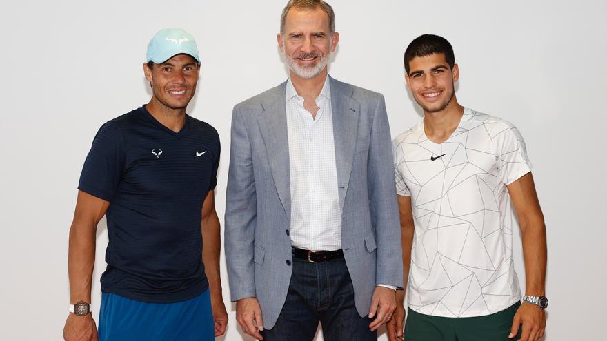 El rey Felipe no se pierde la victoria de Carlos Alcaraz ante Rafa Nadal en Madrid