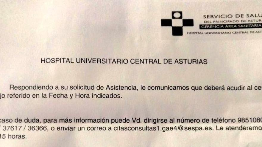 El SESPA cita a una paciente con dolor crónico para dentro de un año