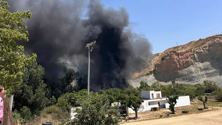 VÍDEO | Un incendi en una zona de canyars d’Igualada