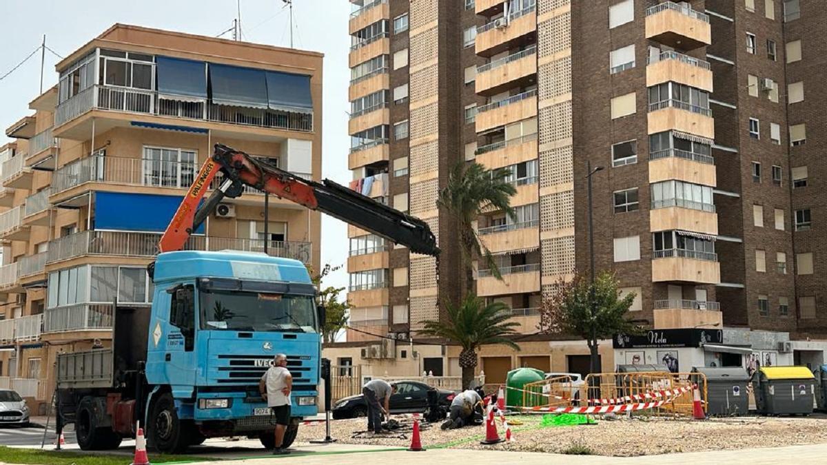 Trabajos de reparación en la estación de bombeo del Gallo Rojo el pasado mes de septiembre