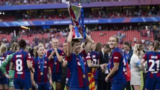Así fue la celebración de la Champions femenina del Barcelona