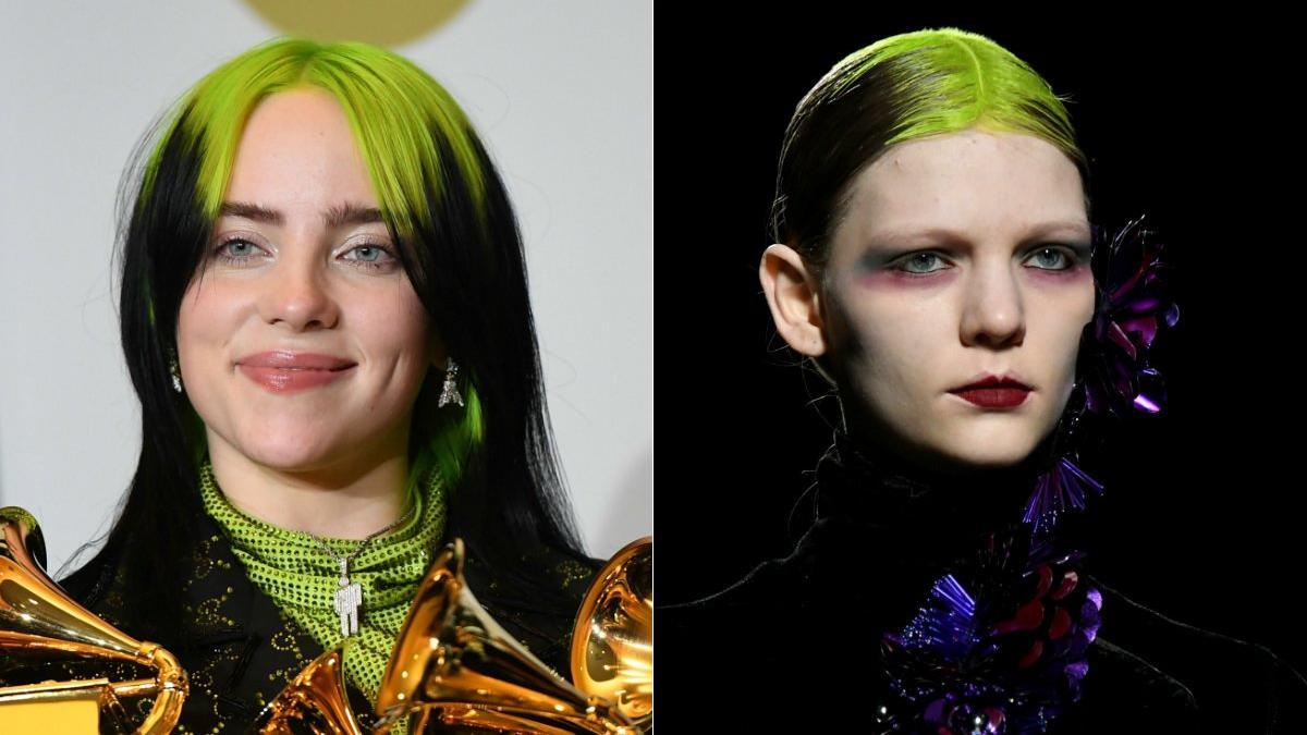 Las raíces verde flúor de Billie Eilish han llegado a la pasarela de la mano de Dries Van Noten.