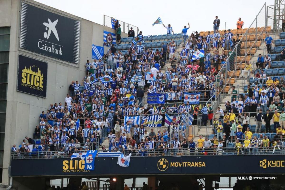La afición del Deportivo, en Cádiz