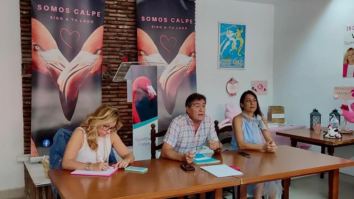 Mesa de la reunión de Somos Calpe