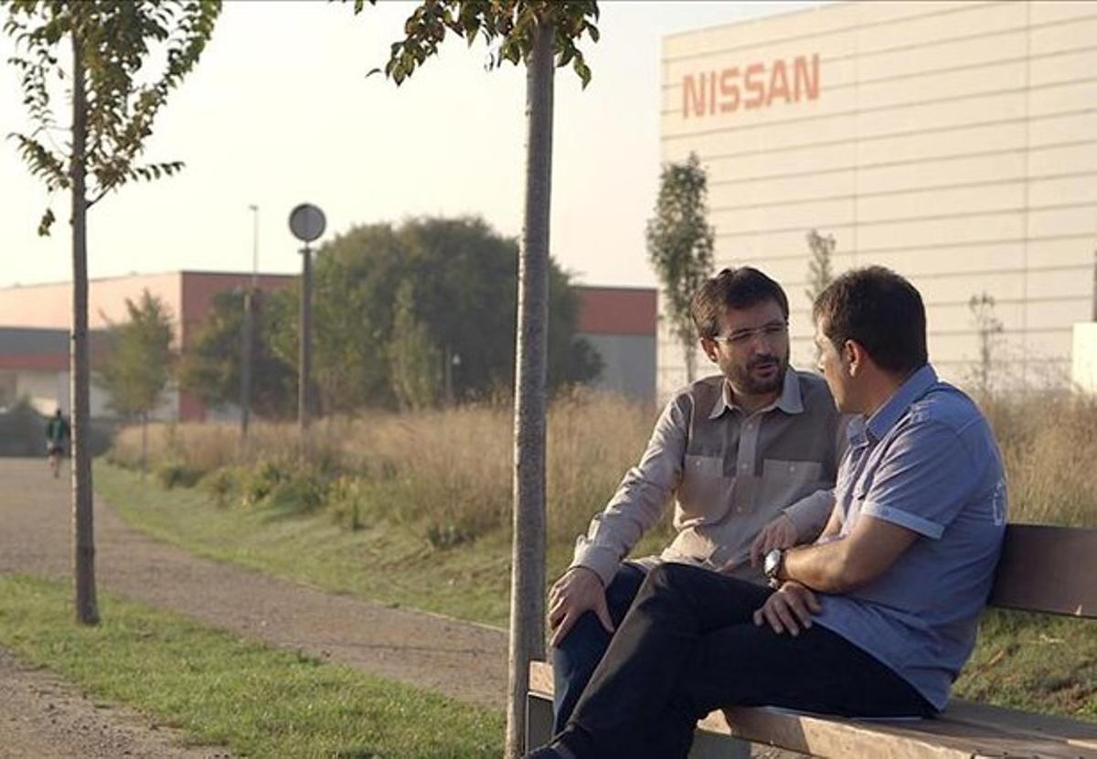 Jordi Évole, amb Enrique Saludas, representant sindical de Nissan. Jordi Évole, amb Enrique Saludas, representant sindical de Nissan.