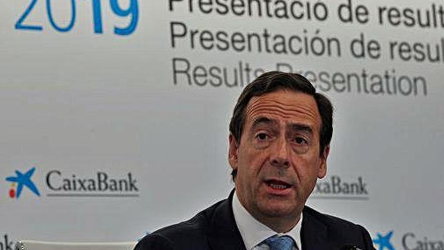 El consejero delegado de CaixaBank, ayer, en València.