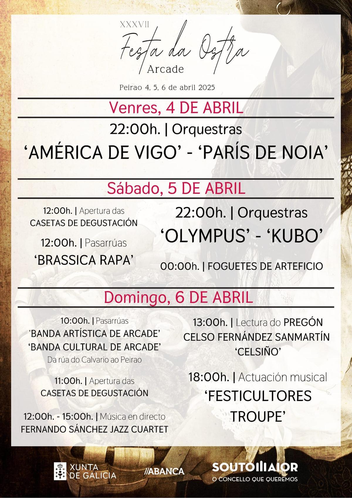 Programa completo da Festa da Ostra 2025.