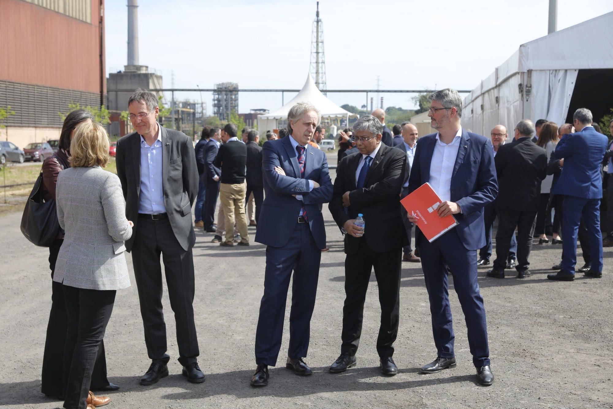 EN IMÁGENES: Así fue la inauguración de las obras para el horno eléctrico hídribido de Arcelor en Gijón