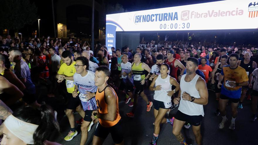 Más de 9.000 participantes toman la salida de la 15K Nocturna Valencia 2023