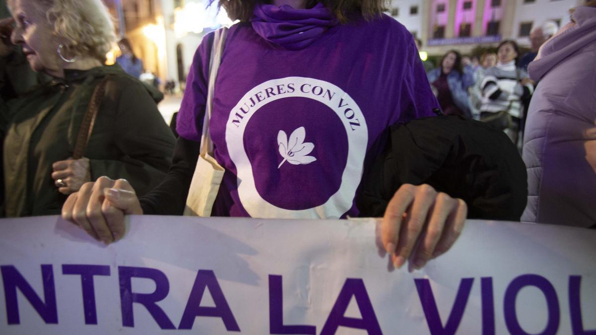 Imagen de una concentración en Alicante contra la violencia machista.