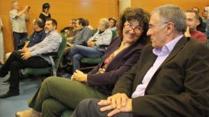 Liz Castro, durante la votación en Ripoll de la última presidencia de la ANC.