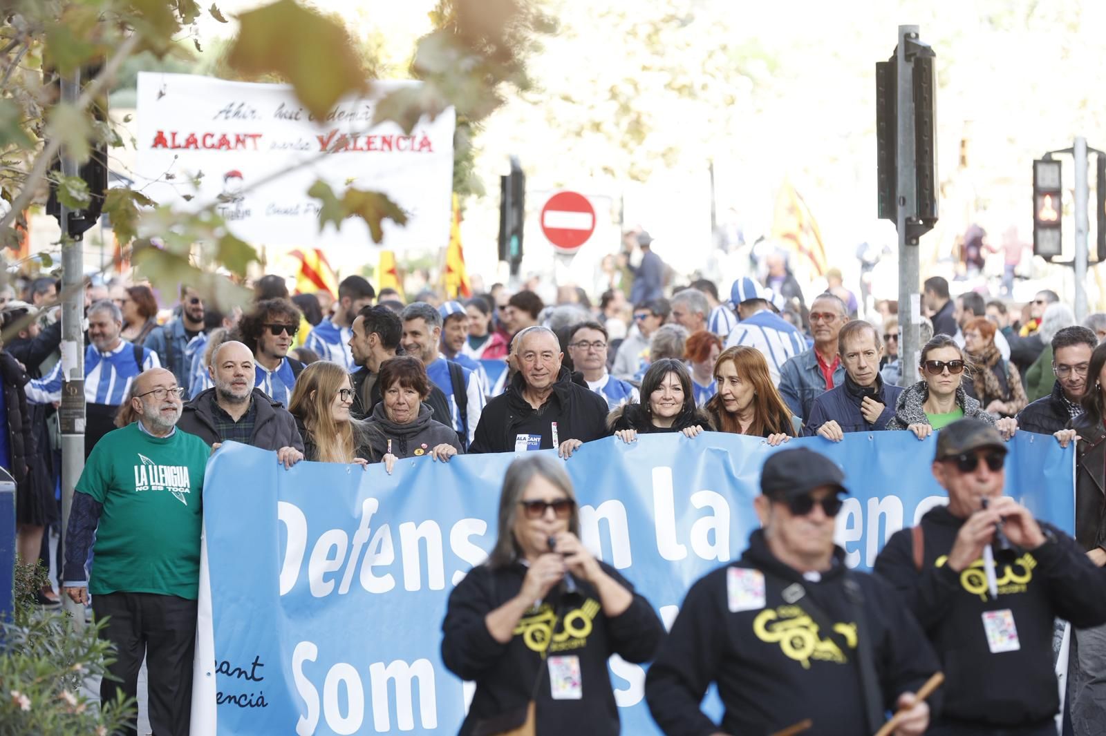 La manifestación 'Defensem la llengua, som País Valencià', en imágenes