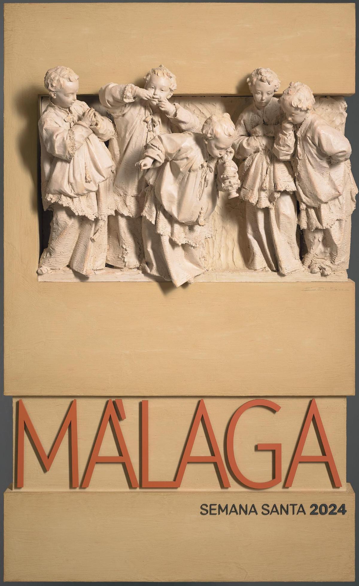 Cartel oficial de la Semana Santa de Málaga de 2024, obra del antequerano Ángel Sarmiento.