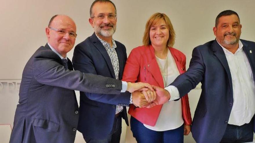 Xavier Amiel, Pere Casellas, Agnès Lladó i José Castellón (d&#039;esquerra a dreta)