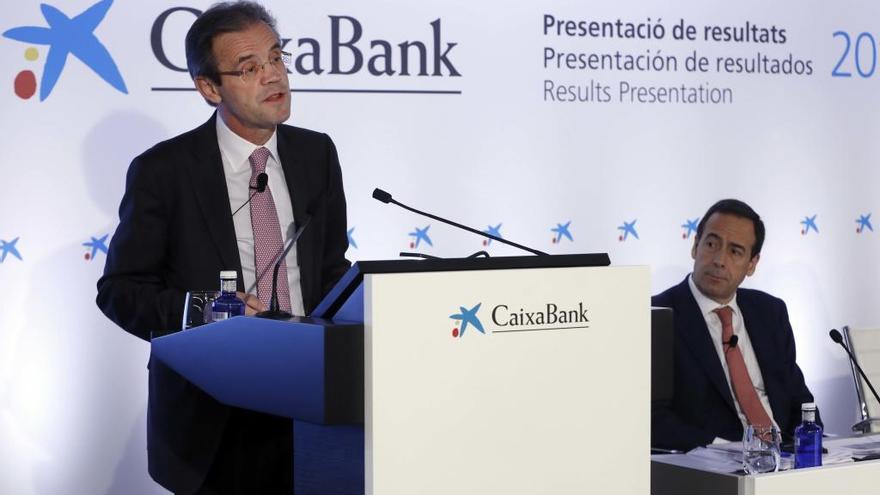 Jordi Gual, en la presentación de resultados