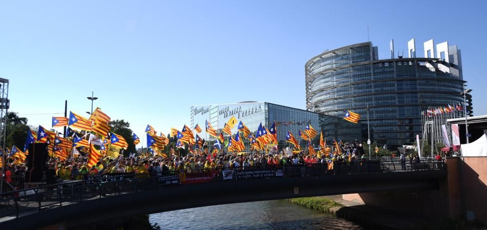 L'independentisme es manifesta a Estrasburg
