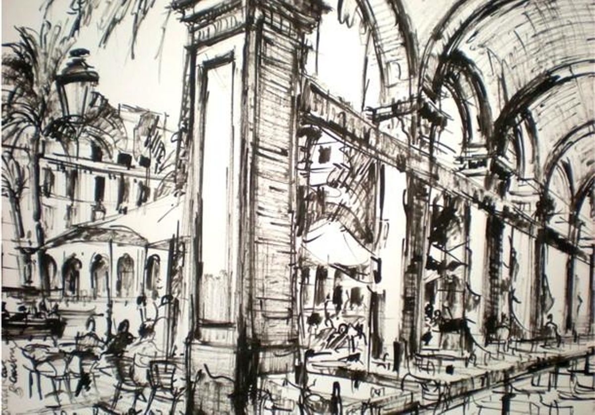 La plaça Reial de Barcelona.