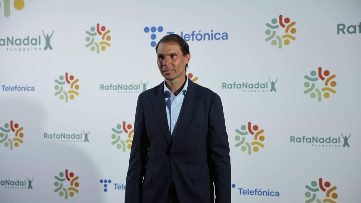 Rafa Nadal, durante la entrega de premios de la Fundación que lleva su nombre.