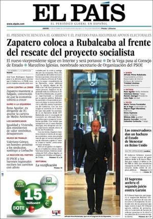 A dins ’El País’ destaca també que Artur Mas admet que el deute hipoteca el seu projecte de canvi perquè emmanillarà el seu Govern durant dos anys i que la Generalitat organitzarà tot el trànsit ferroviari excepte els AVE.