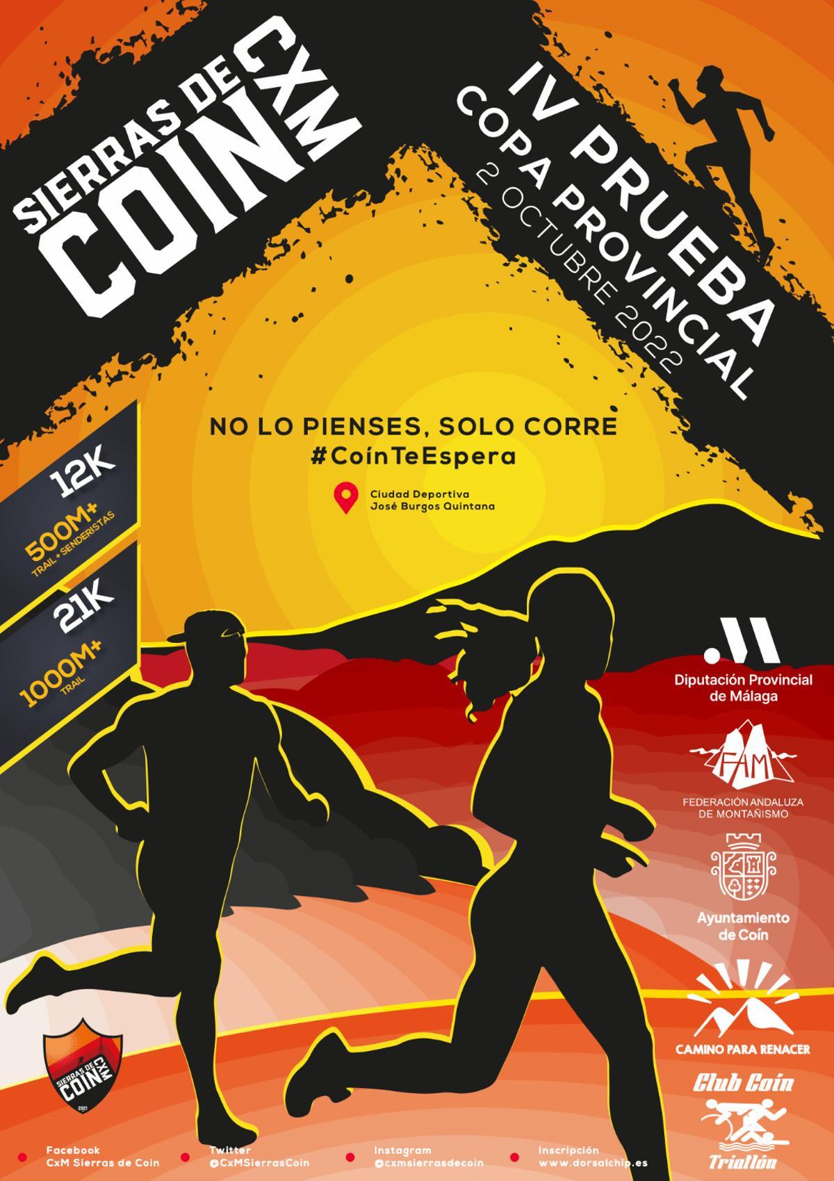 Cartel de la II edición del Trail Sierras de Coín.