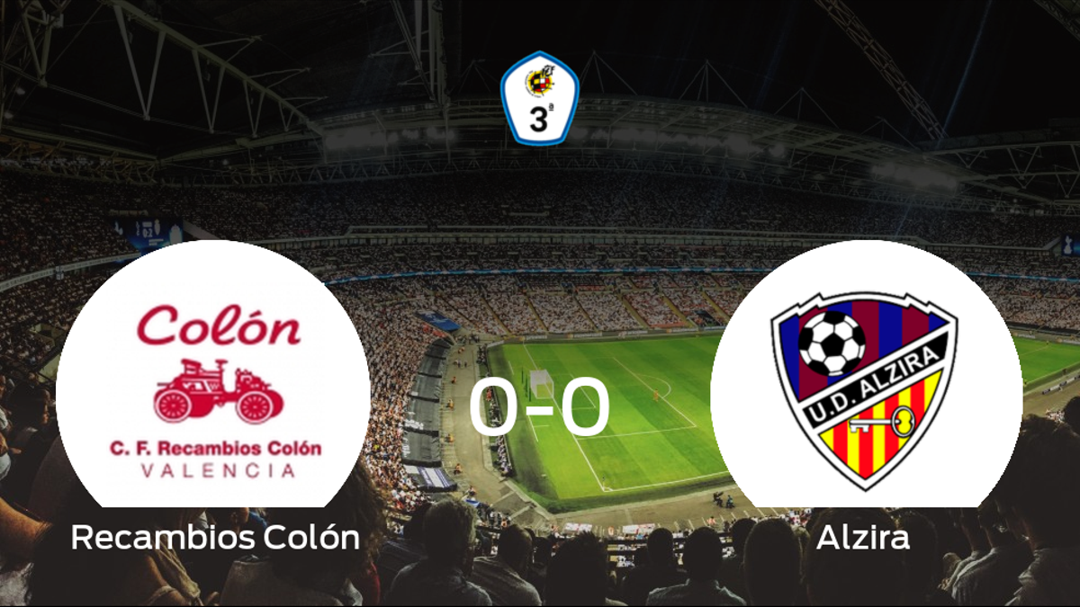 El Recambios Colón y el Alzira no encuentran el gol y se reparten los puntos (0-0)