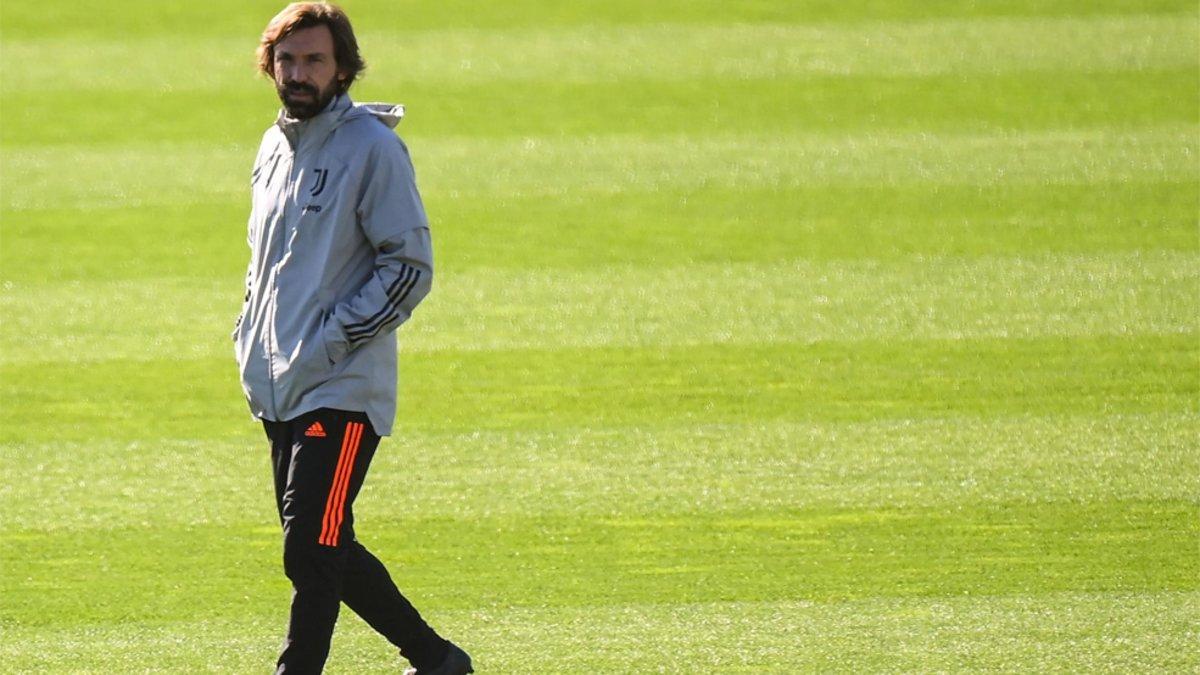 Pirlo, durante el entrenamiento