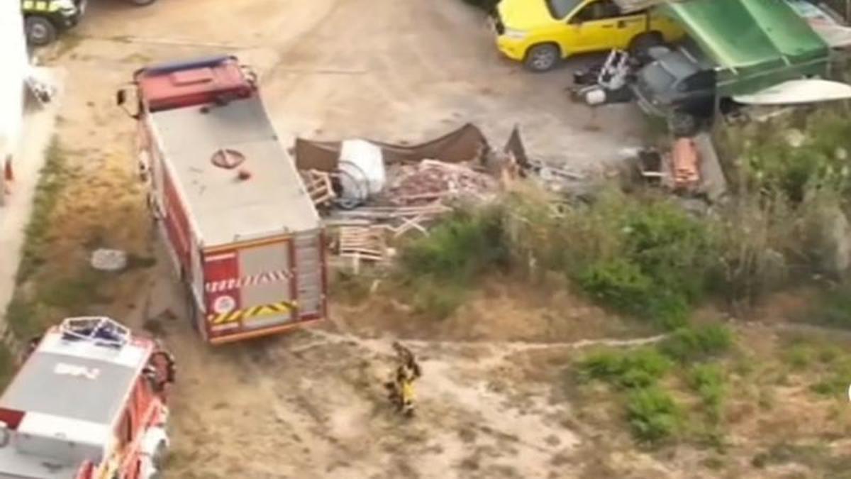 Así quedó la zona afectada por el incendio en Ses Feixes.