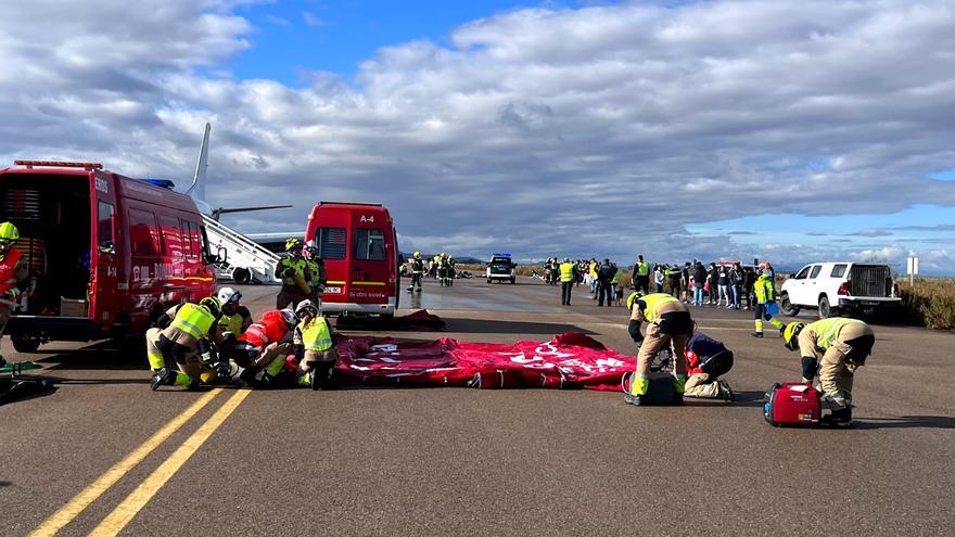 El Aeropuerto de Zaragoza pone a prueba su respuesta ante una emergencia